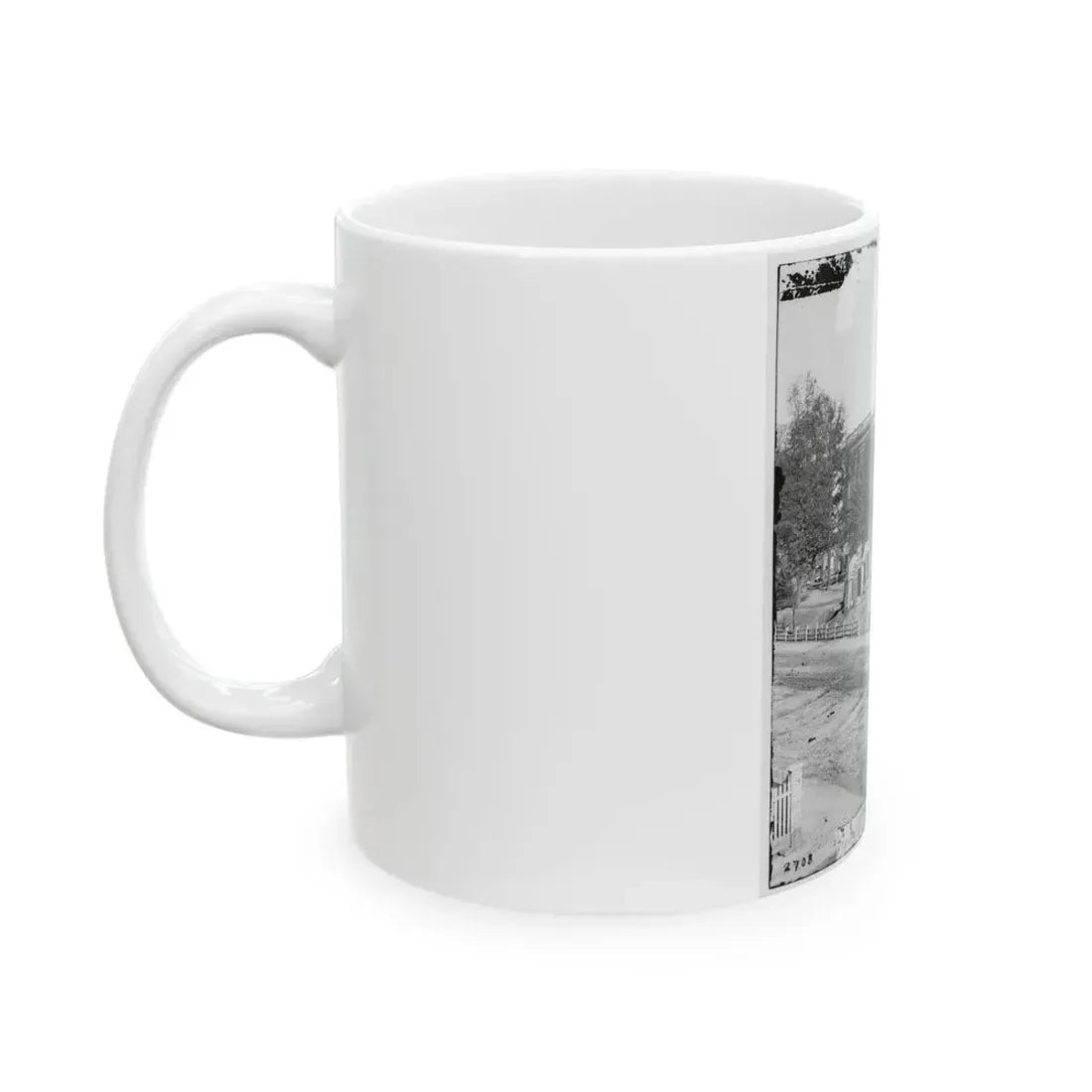 Atlanta, Ga. City Hall; Camp Of 2d Massachusetts Infantry On The Grounds (U.S. Civil War) White Coffee Mug - Go Mug Yourself