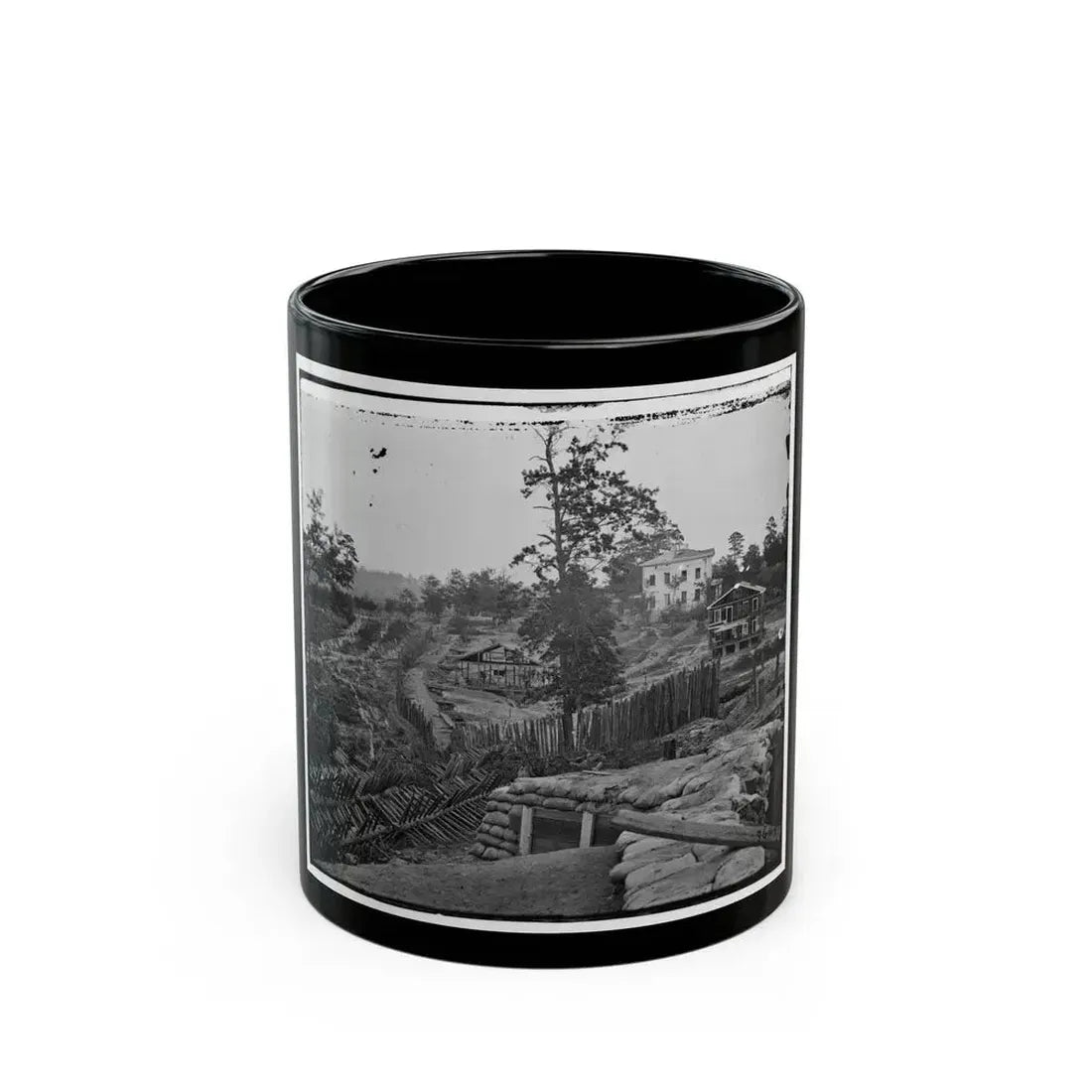 Atlanta, Ga. Confederate Palisades And Chevaux-De-Frise Near Potter House (U.S. Civil War) Black Coffee Mug 11oz - Go Mug Yourself