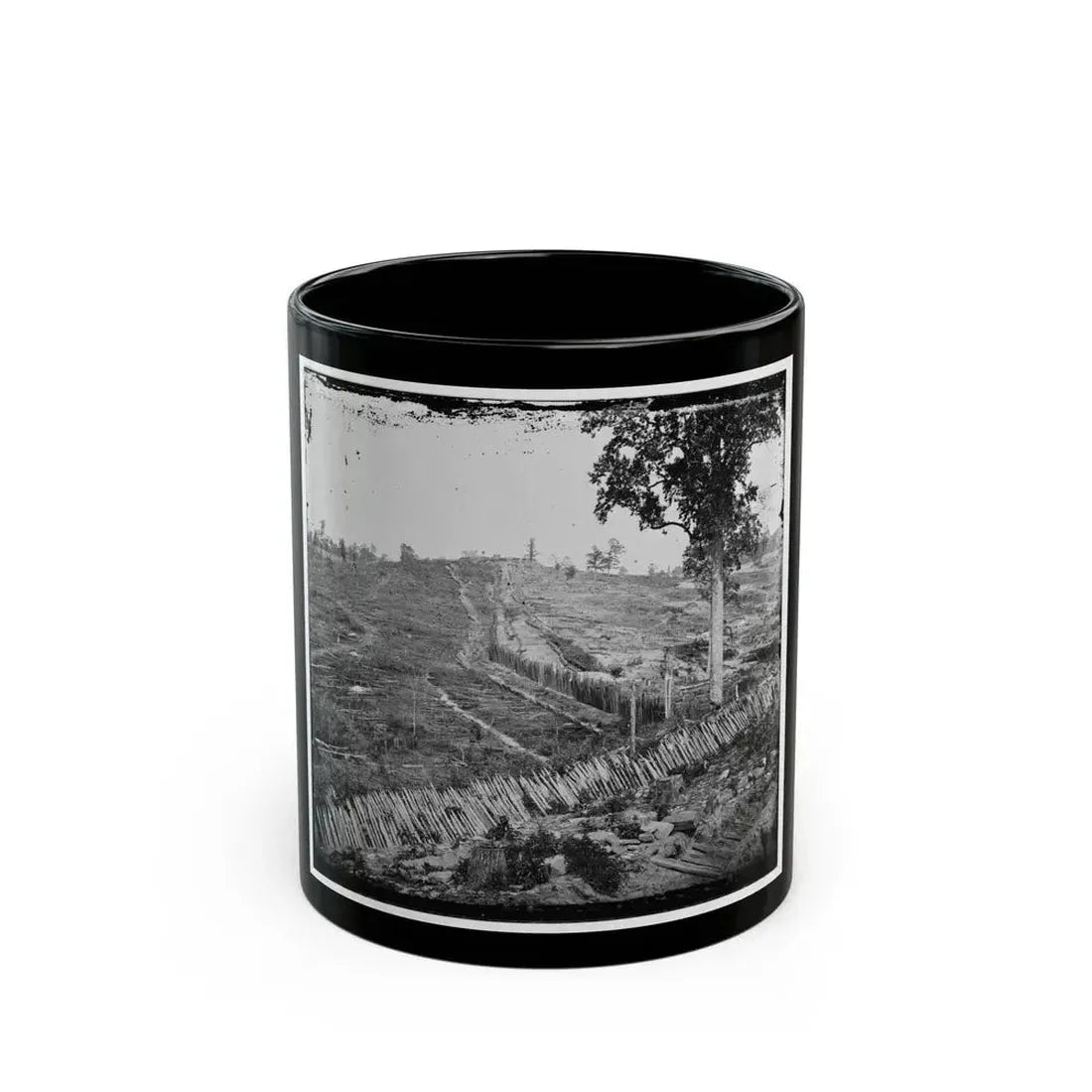 Atlanta, Ga. Confederate Palisades, On North Side Of City (U.S. Civil War) Black Coffee Mug 11oz - Go Mug Yourself