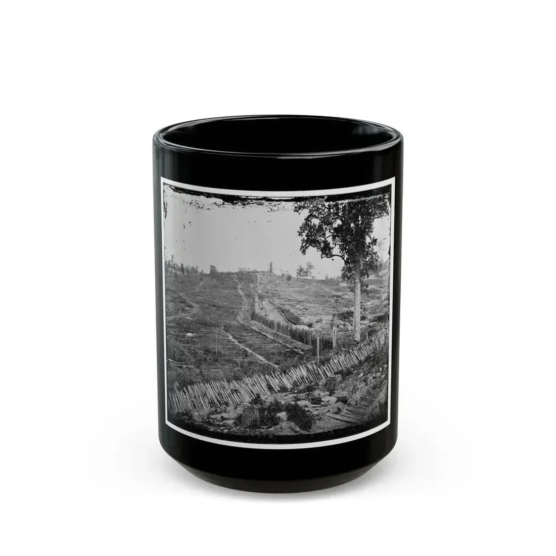 Atlanta, Ga. Confederate Palisades, On North Side Of City (U.S. Civil War) Black Coffee Mug 15oz - Go Mug Yourself