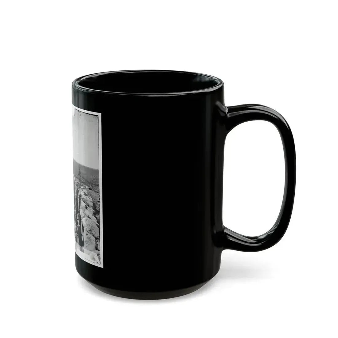 Atlanta, Ga. Federal Soldiers By Gun In Captured Fort (U.S. Civil War) Black Coffee Mug - Go Mug Yourself