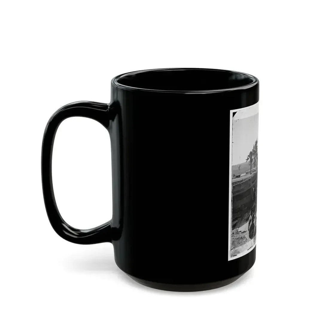 Atlanta, Ga. Federal Soldiers By Gun In Captured Fort (U.S. Civil War) Black Coffee Mug - Go Mug Yourself
