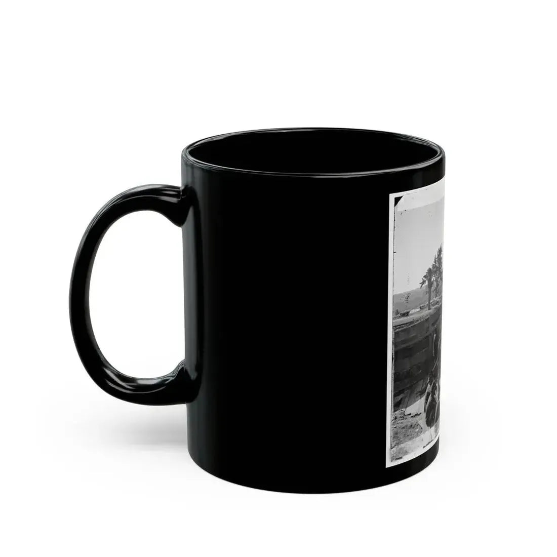 Atlanta, Ga. Federal Soldiers By Gun In Captured Fort (U.S. Civil War) Black Coffee Mug - Go Mug Yourself