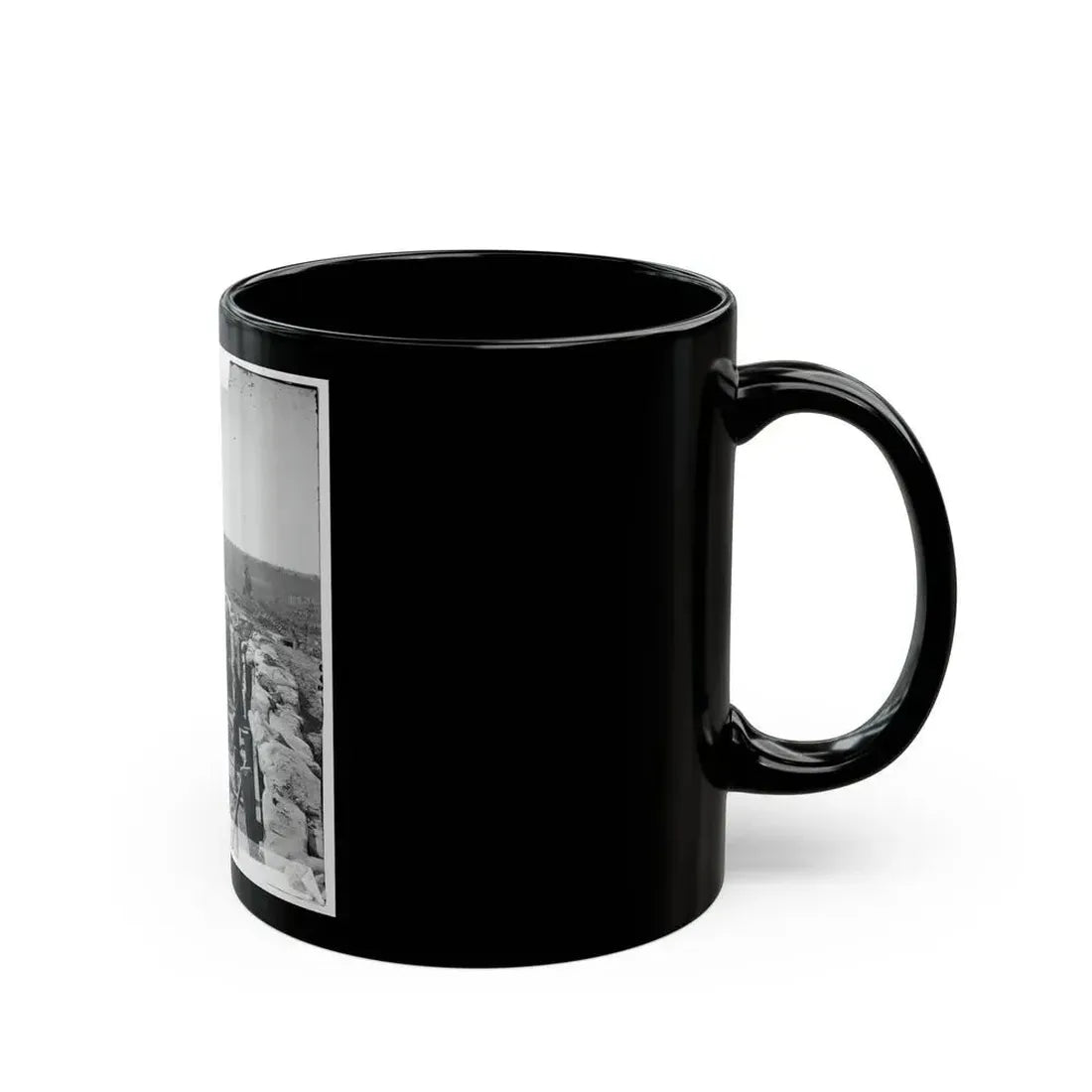Atlanta, Ga. Federal Soldiers By Gun In Captured Fort (U.S. Civil War) Black Coffee Mug - Go Mug Yourself