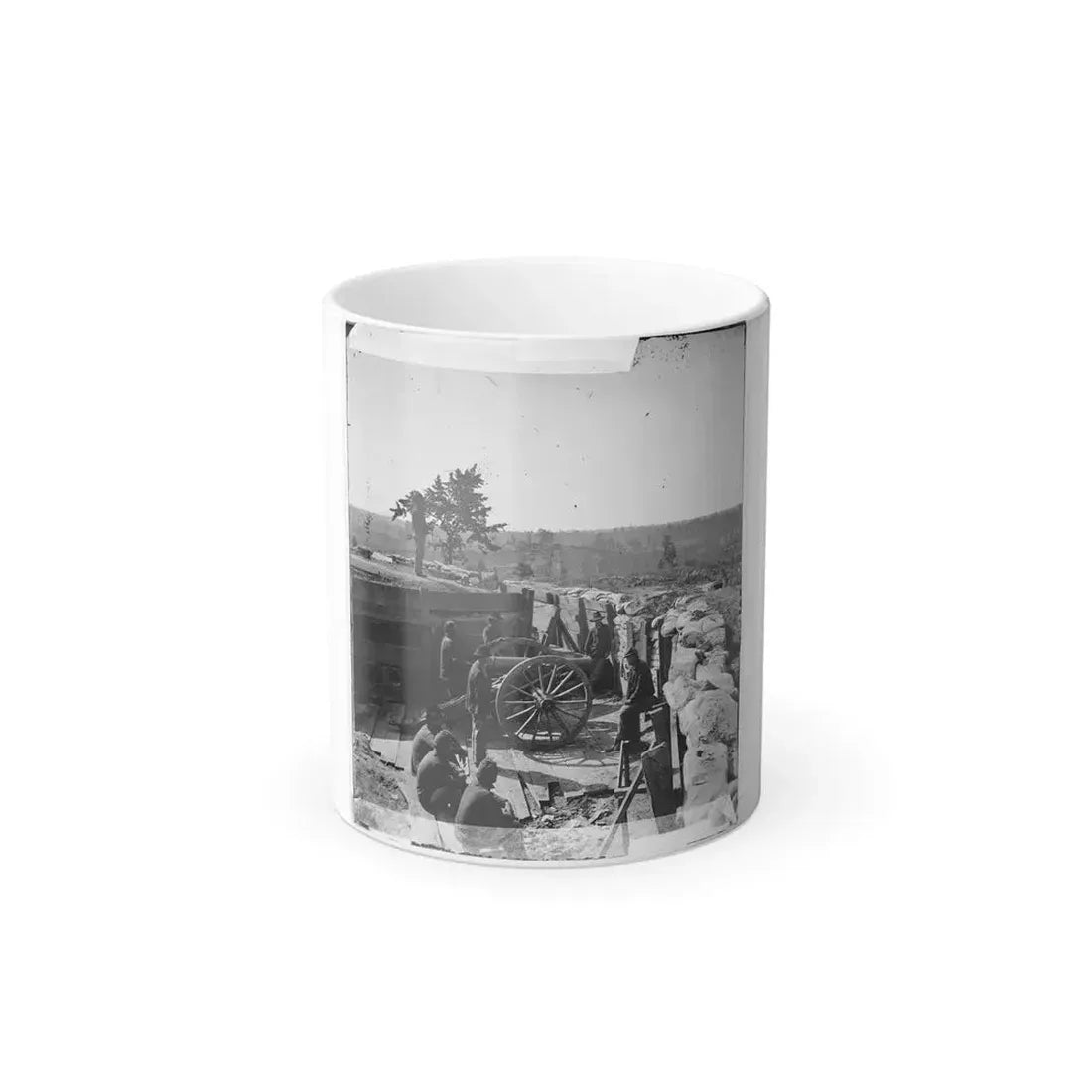 Atlanta, Ga. Federal Soldiers by Gun in Captured Fort (U.S. Civil War) Color Changing Coffee Mug 11oz - Go Mug Yourself