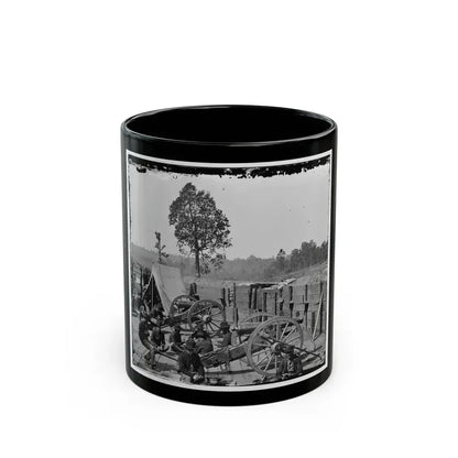 Atlanta, Ga. Federal Soldiers Relaxing By Guns Of Captured Fort (U.S. Civil War) Black Coffee Mug 11oz - Go Mug Yourself