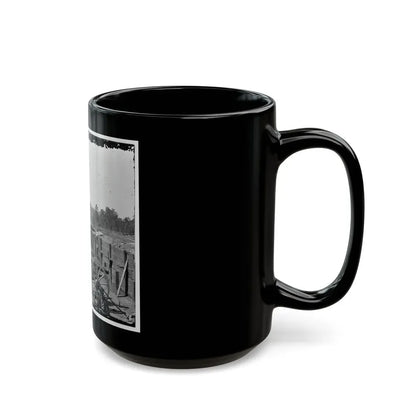 Atlanta, Ga. Federal Soldiers Relaxing By Guns Of Captured Fort (U.S. Civil War) Black Coffee Mug - Go Mug Yourself