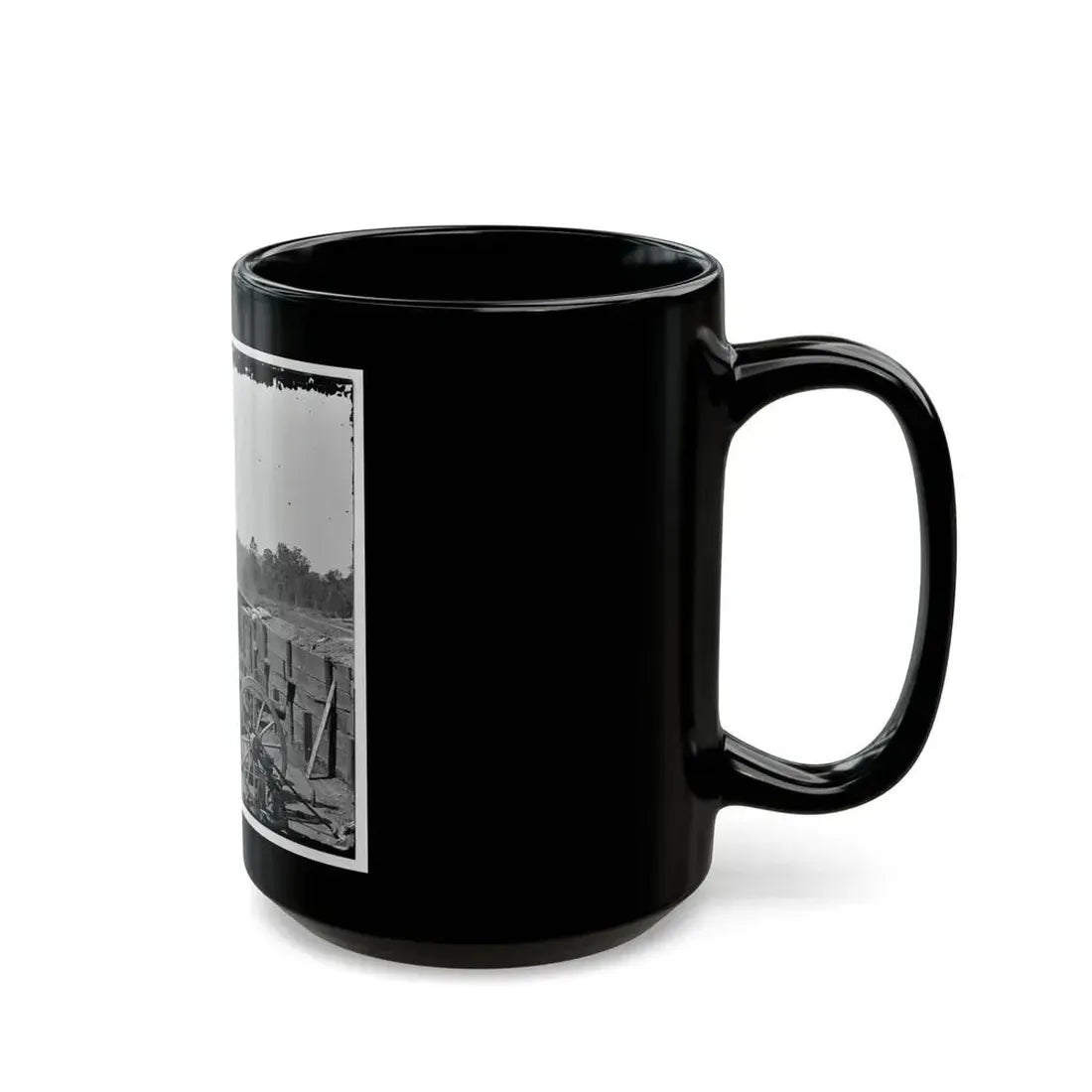 Atlanta, Ga. Federal Soldiers Relaxing By Guns Of Captured Fort (U.S. Civil War) Black Coffee Mug - Go Mug Yourself