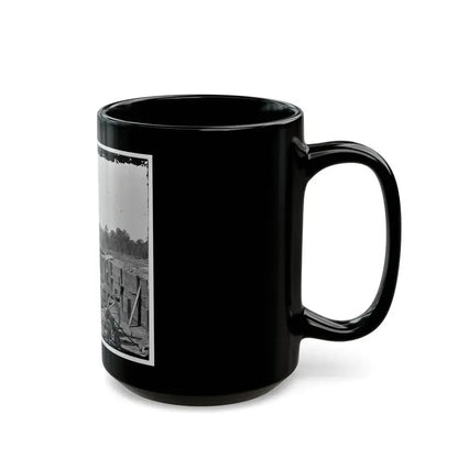 Atlanta, Ga. Federal Soldiers Relaxing By Guns Of Captured Fort (U.S. Civil War) Black Coffee Mug - Go Mug Yourself