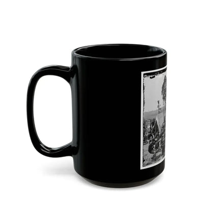 Atlanta, Ga. Federal Soldiers Relaxing By Guns Of Captured Fort (U.S. Civil War) Black Coffee Mug - Go Mug Yourself