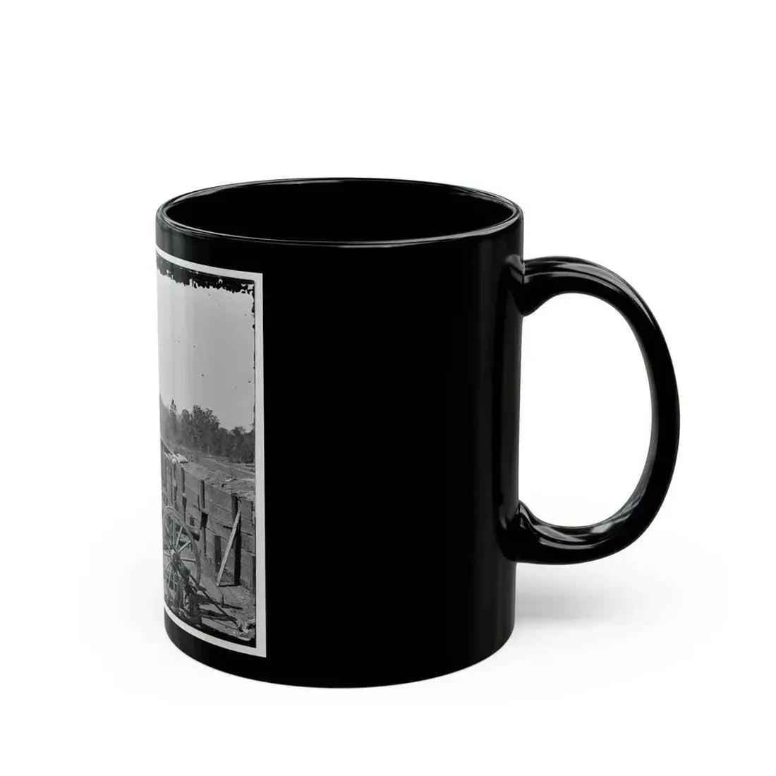 Atlanta, Ga. Federal Soldiers Relaxing By Guns Of Captured Fort (U.S. Civil War) Black Coffee Mug - Go Mug Yourself