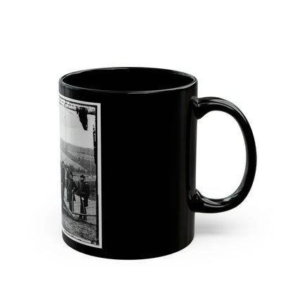 Atlanta, Ga. Gen. William T. Sherman, Leaning On Breach Of Gun, And Staff At Federal Fort No. 7 (U.S. Civil War) Black Coffee Mug - Go Mug Yourself