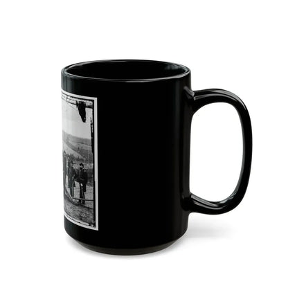 Atlanta, Ga. Gen. William T. Sherman, Leaning On Breach Of Gun, And Staff At Federal Fort No. 7 (U.S. Civil War) Black Coffee Mug - Go Mug Yourself