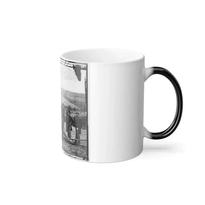 Atlanta, Ga. Gen. William T. Sherman, Leaning on Breach of Gun, and Staff at Federal Fort No. 7 (U.S. Civil War) Color Changing Coffee Mug 11oz - Go Mug Yourself