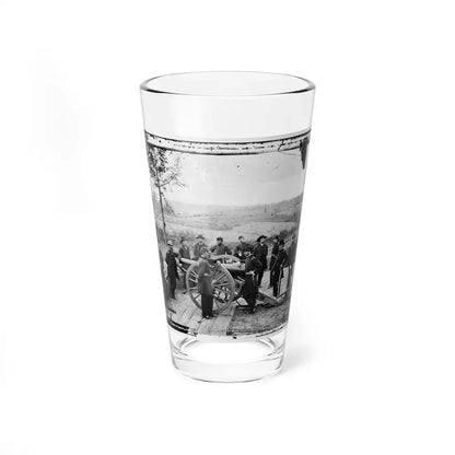 Atlanta, Ga. Gen. William T. Sherman, Leaning On Breach Of Gun, And Staff At Federal Fort No. 7 (U.S. Civil War) Pint Glass 16oz 16oz - Go Mug Yourself