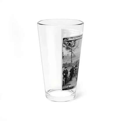 Atlanta, Ga. Gen. William T. Sherman, Leaning On Breach Of Gun, And Staff At Federal Fort No. 7 (U.S. Civil War) Pint Glass 16oz - Go Mug Yourself