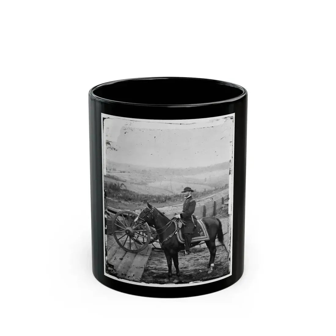 Atlanta, Ga. Gen. William T. Sherman On Horseback At Federal Fort No. 7(2) (U.S. Civil War) Black Coffee Mug 11oz - Go Mug Yourself