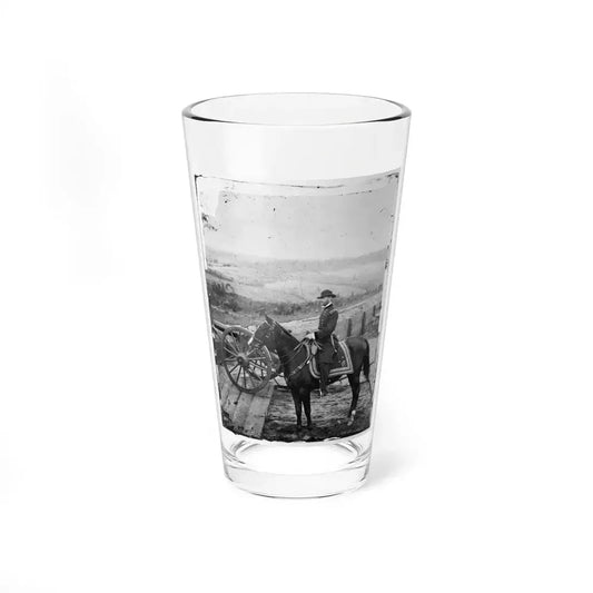 Atlanta, Ga. Gen. William T. Sherman On Horseback At Federal Fort No. 7(2) (U.S. Civil War) Pint Glass 16oz 16oz - Go Mug Yourself