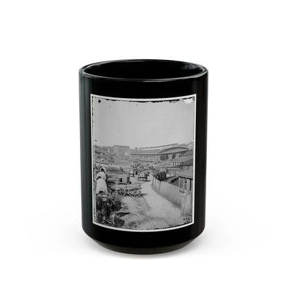 Atlanta, Ga. Railroad Depot; A Nearer View (U.S. Civil War) Black Coffee Mug 15oz - Go Mug Yourself