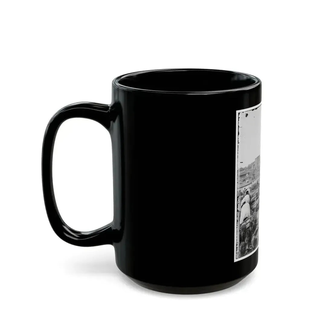Atlanta, Ga. Railroad Depot; A Nearer View (U.S. Civil War) Black Coffee Mug - Go Mug Yourself