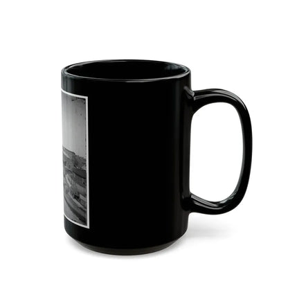 Atlanta, Ga. Railroad Depot And Yard; Trout House And Masonic Hall In Background (U.S. Civil War) Black Coffee Mug - Go Mug Yourself