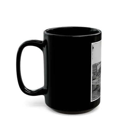 Atlanta, Ga. Soldiers On Boxcars At Railroad Depot (U.S. Civil War) Black Coffee Mug - Go Mug Yourself