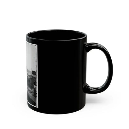 Atlanta, Ga. Soldiers On Boxcars At Railroad Depot (U.S. Civil War) Black Coffee Mug - Go Mug Yourself