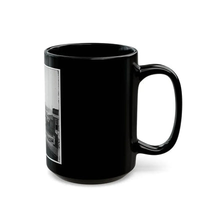 Atlanta, Ga. Soldiers On Boxcars At Railroad Depot (U.S. Civil War) Black Coffee Mug - Go Mug Yourself
