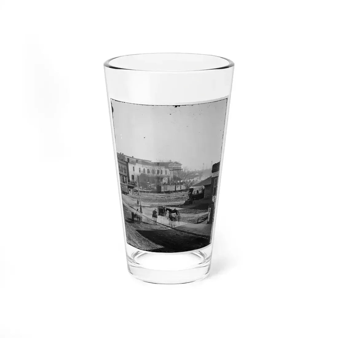 Atlanta, Ga. Soldiers On Boxcars At Railroad Depot (U.S. Civil War) Pint Glass 16oz 16oz - Go Mug Yourself