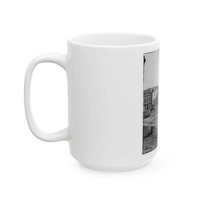 Atlanta, Ga. Soldiers On Boxcars At Railroad Depot (U.S. Civil War) White Coffee Mug - Go Mug Yourself