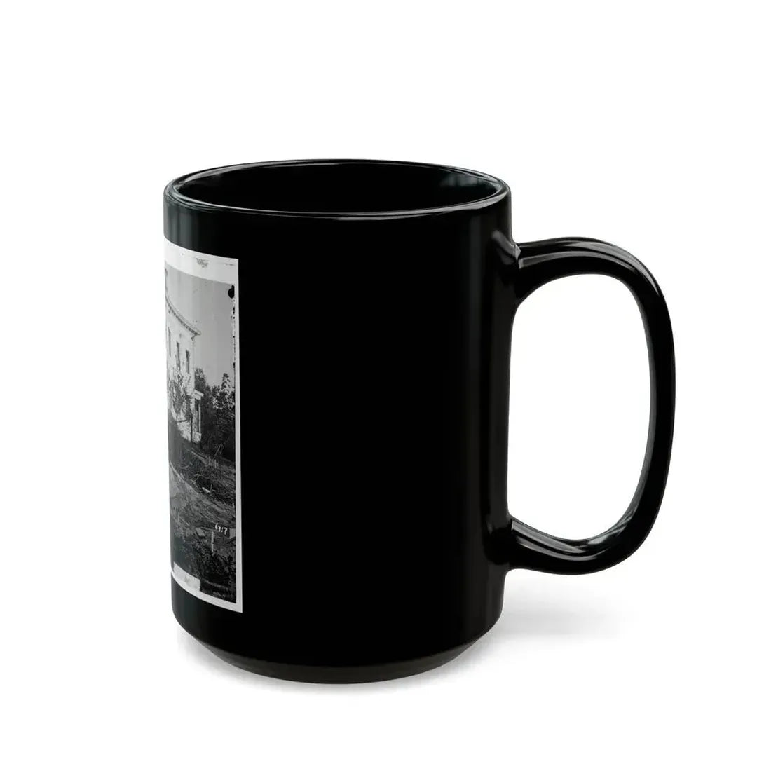 Atlanta, Ga. The Shell-Damaged Ponder House (U.S. Civil War) Black Coffee Mug - Go Mug Yourself