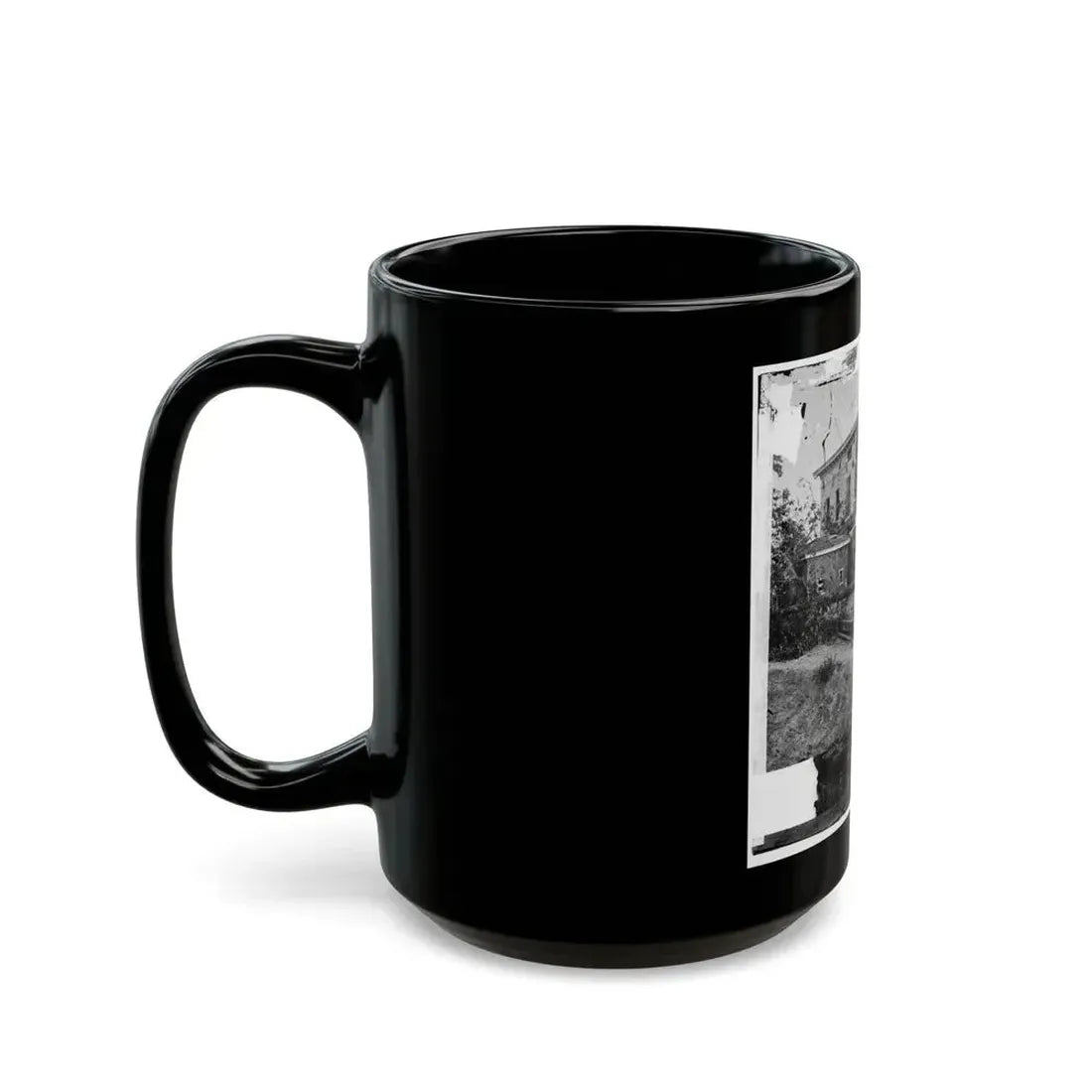 Atlanta, Ga. The Shell-Damaged Ponder House (U.S. Civil War) Black Coffee Mug - Go Mug Yourself