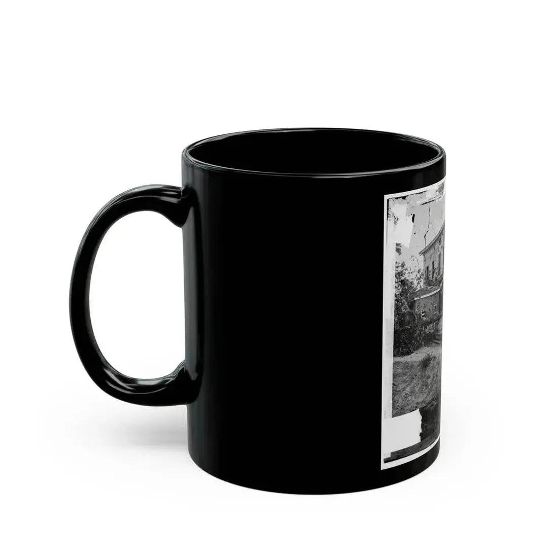 Atlanta, Ga. The Shell-Damaged Ponder House (U.S. Civil War) Black Coffee Mug - Go Mug Yourself