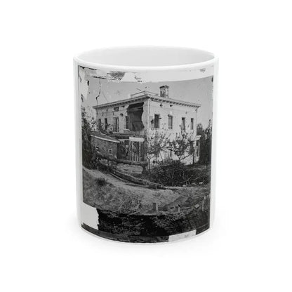 Atlanta, Ga. The Shell-Damaged Ponder House (U.S. Civil War) White Coffee Mug 11oz - Go Mug Yourself