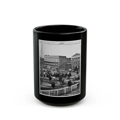 Atlanta, Ga. Trout House, Masonic Hall, And Federal Encampment On Decatur Street (U.S. Civil War) Black Coffee Mug 15oz - Go Mug Yourself