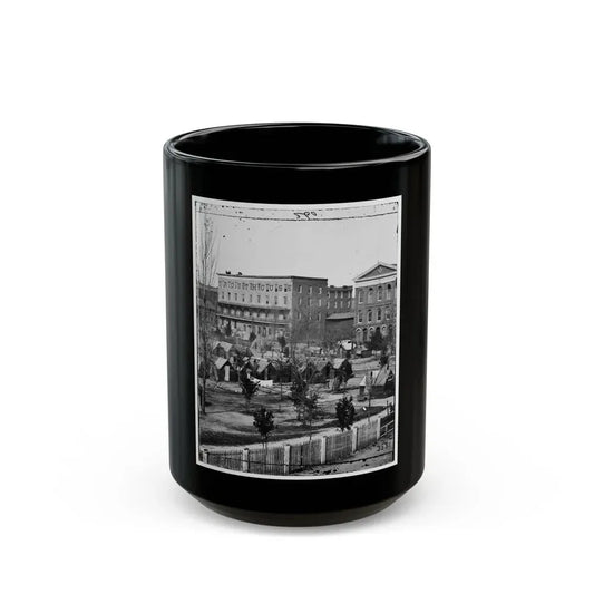 Atlanta, Ga. Trout House, Masonic Hall, And Federal Encampment On Decatur Street (U.S. Civil War) Black Coffee Mug 15oz - Go Mug Yourself