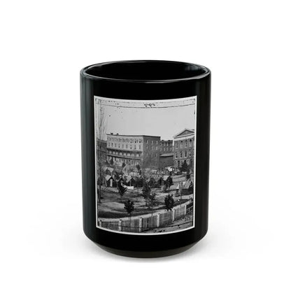 Atlanta, Ga. Trout House, Masonic Hall, And Federal Encampment On Decatur Street (U.S. Civil War) Black Coffee Mug 15oz - Go Mug Yourself