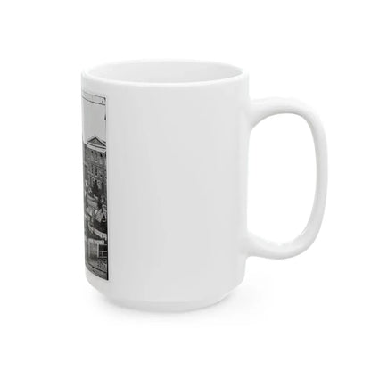 Atlanta, Ga. Trout House, Masonic Hall, And Federal Encampment On Decatur Street (U.S. Civil War) White Coffee Mug - Go Mug Yourself