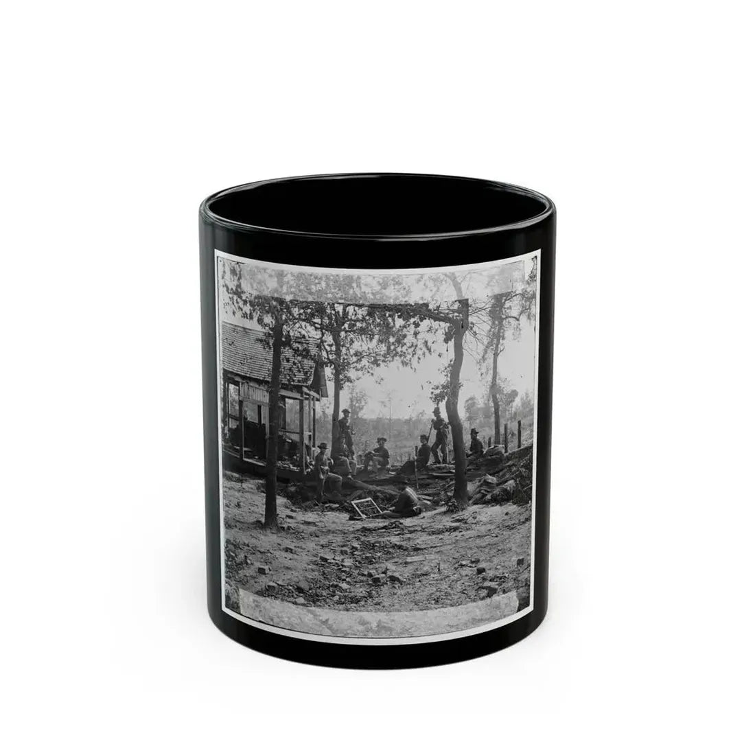 Atlanta, Ga., Vicinity. Federal Pickets Before The City (U.S. Civil War) Black Coffee Mug 11oz - Go Mug Yourself