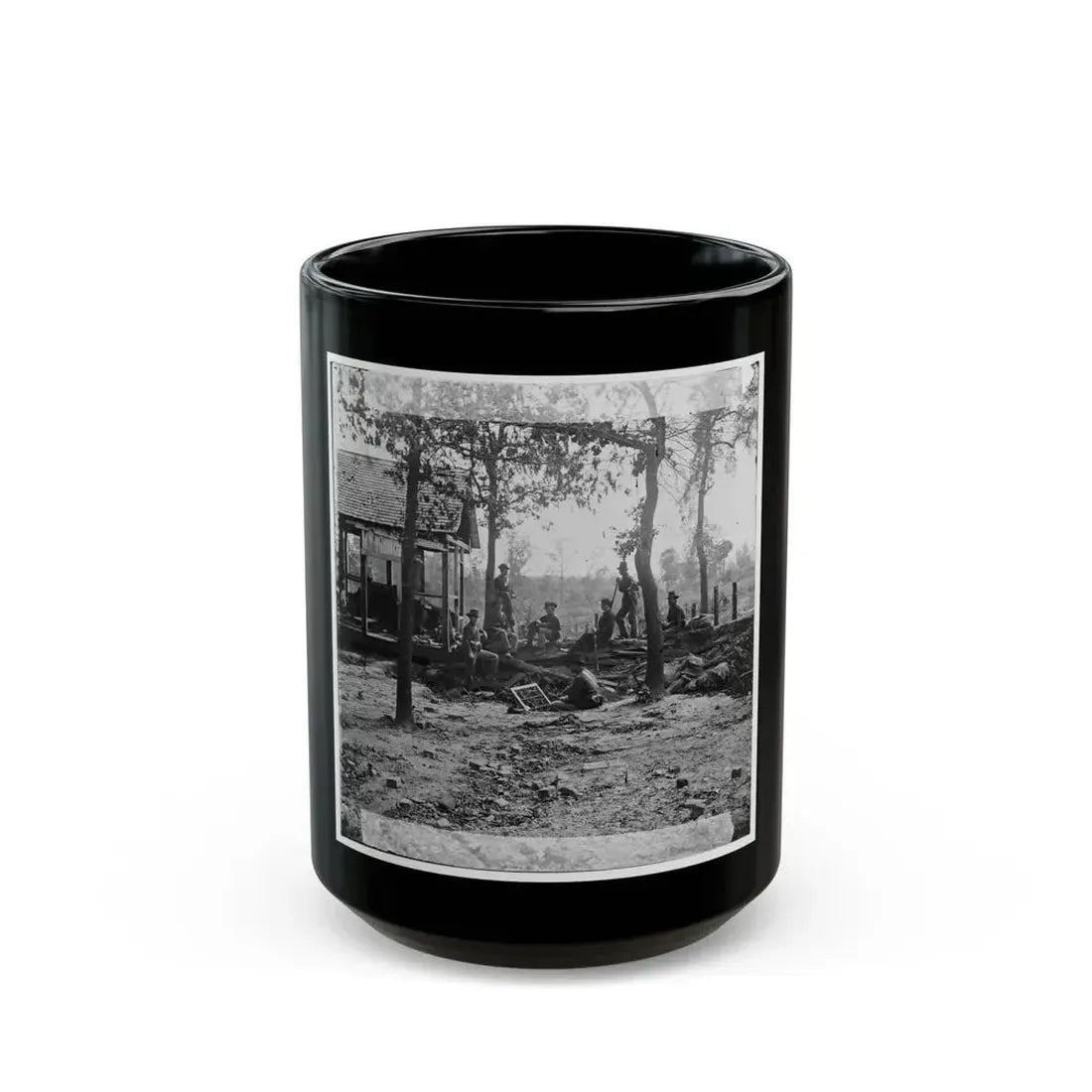 Atlanta, Ga., Vicinity. Federal Pickets Before The City (U.S. Civil War) Black Coffee Mug 15oz - Go Mug Yourself