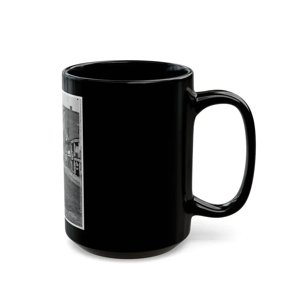 Atlanta, Ga. View On Decatur Street, Showing Trout House And Masonic Hall (U.S. Civil War) Black Coffee Mug - Go Mug Yourself