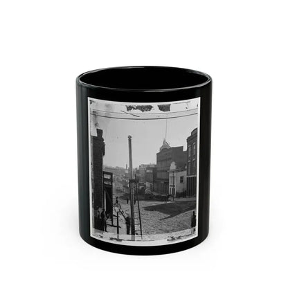 Atlanta, Ga. Wagon Train On Marietta Street (U.S. Civil War) Black Coffee Mug 11oz - Go Mug Yourself