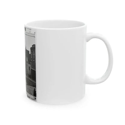 Atlanta, Ga. Wagon Train On Marietta Street (U.S. Civil War) White Coffee Mug - Go Mug Yourself