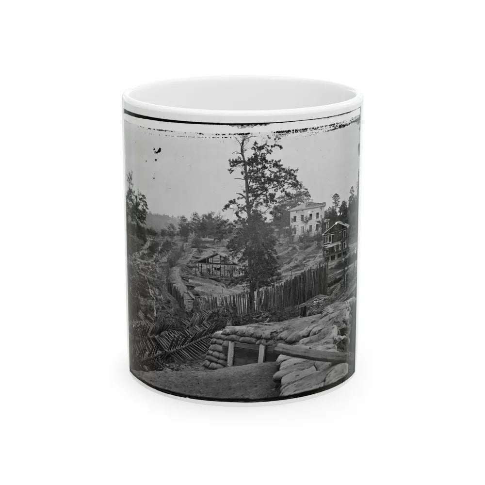 Atlanta, Ga. Confederate Palisades And Chevaux-De-Frise Near Potter House (U.S. Civil War) White Coffee Mug-11oz-Go Mug Yourself