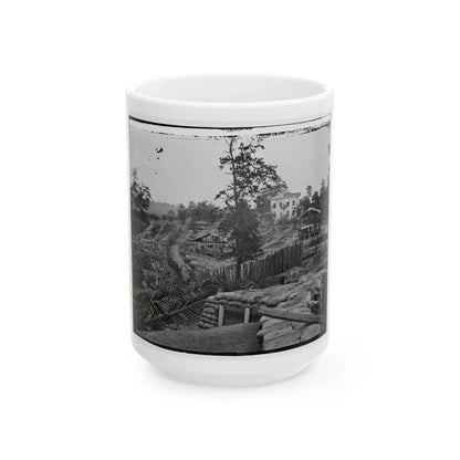 Atlanta, Ga. Confederate Palisades And Chevaux-De-Frise Near Potter House (U.S. Civil War) White Coffee Mug-15oz-Go Mug Yourself