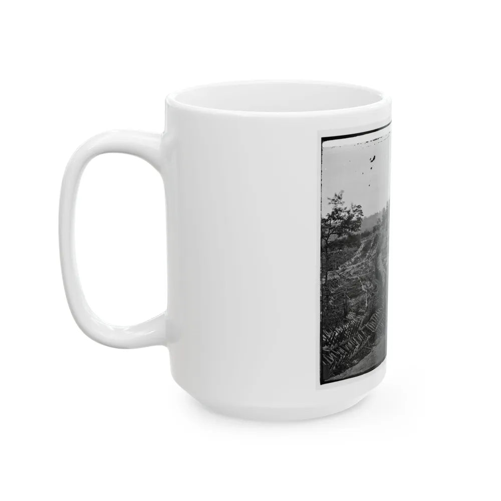 Atlanta, Ga. Confederate Palisades And Chevaux-De-Frise Near Potter House (U.S. Civil War) White Coffee Mug-Go Mug Yourself