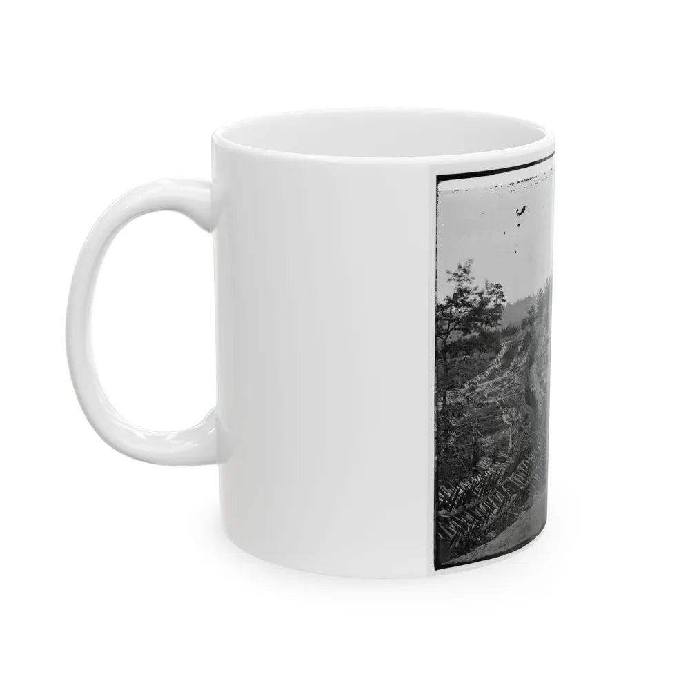 Atlanta, Ga. Confederate Palisades And Chevaux-De-Frise Near Potter House (U.S. Civil War) White Coffee Mug-Go Mug Yourself