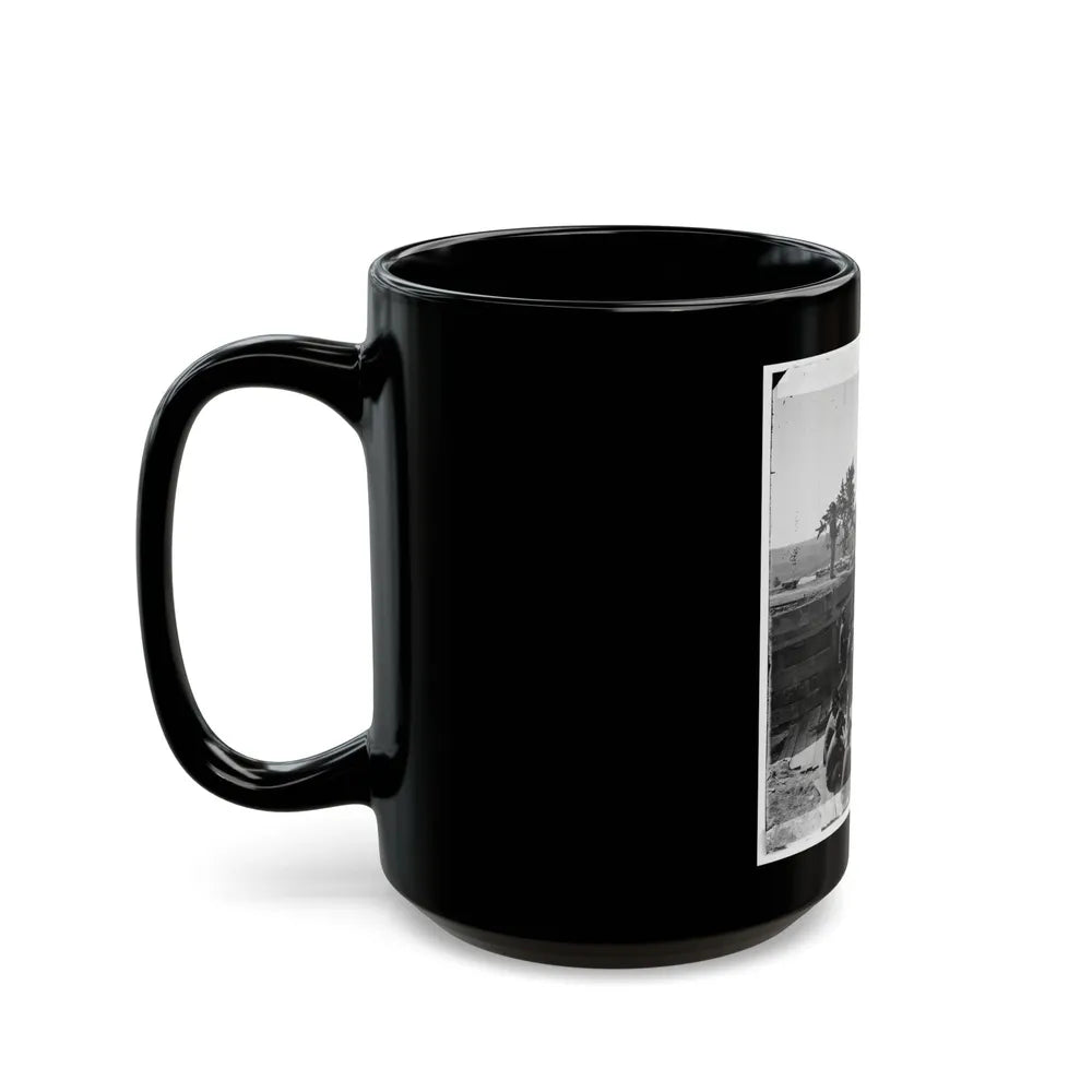 Atlanta, Ga. Federal Soldiers By Gun In Captured Fort (U.S. Civil War) Black Coffee Mug-Go Mug Yourself