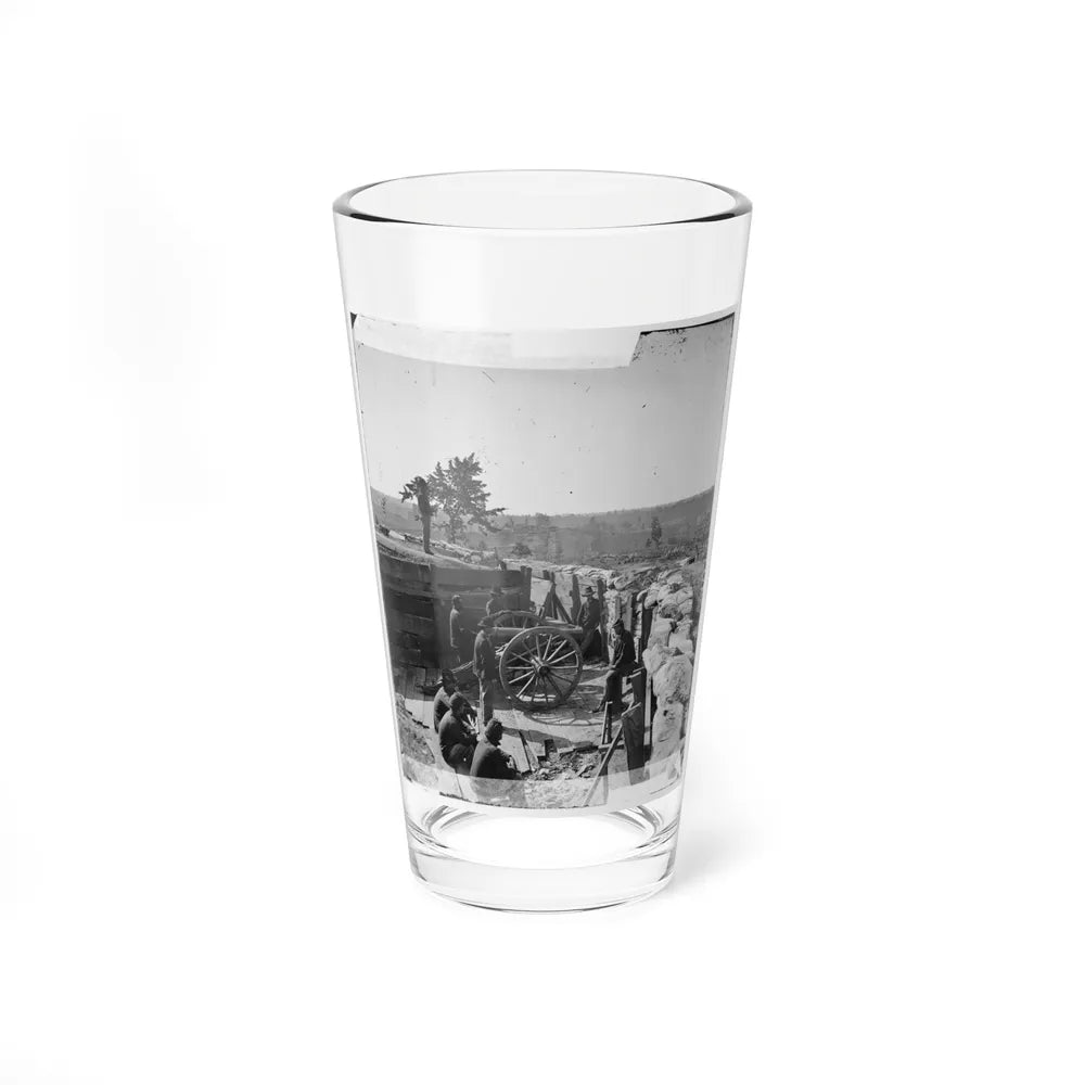 Atlanta, Ga. Federal Soldiers By Gun In Captured Fort (U.S. Civil War) Pint Glass 16oz-16oz-Go Mug Yourself