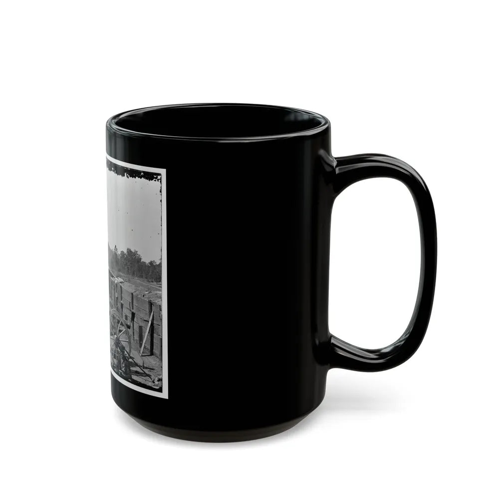 Atlanta, Ga. Federal Soldiers Relaxing By Guns Of Captured Fort (U.S. Civil War) Black Coffee Mug-Go Mug Yourself